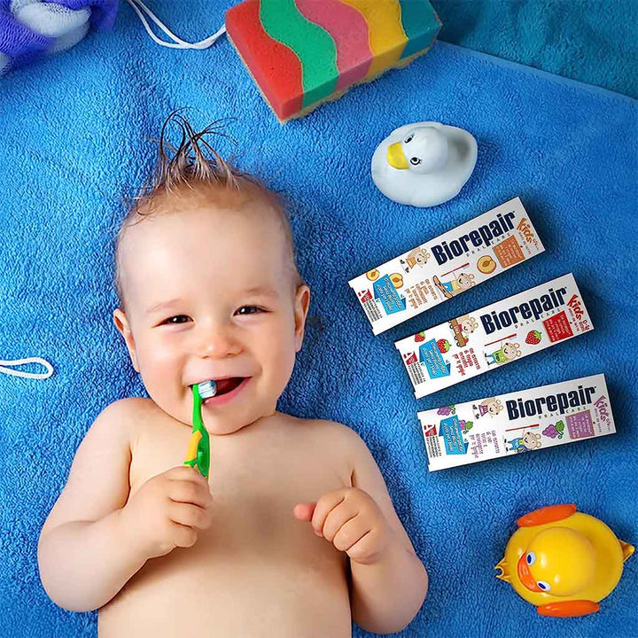 Biorepair Junior Fluoride-Free Strawberry Toothpaste For 0-6 Years Old Kid 50ml - Easy Pharmacy LLC