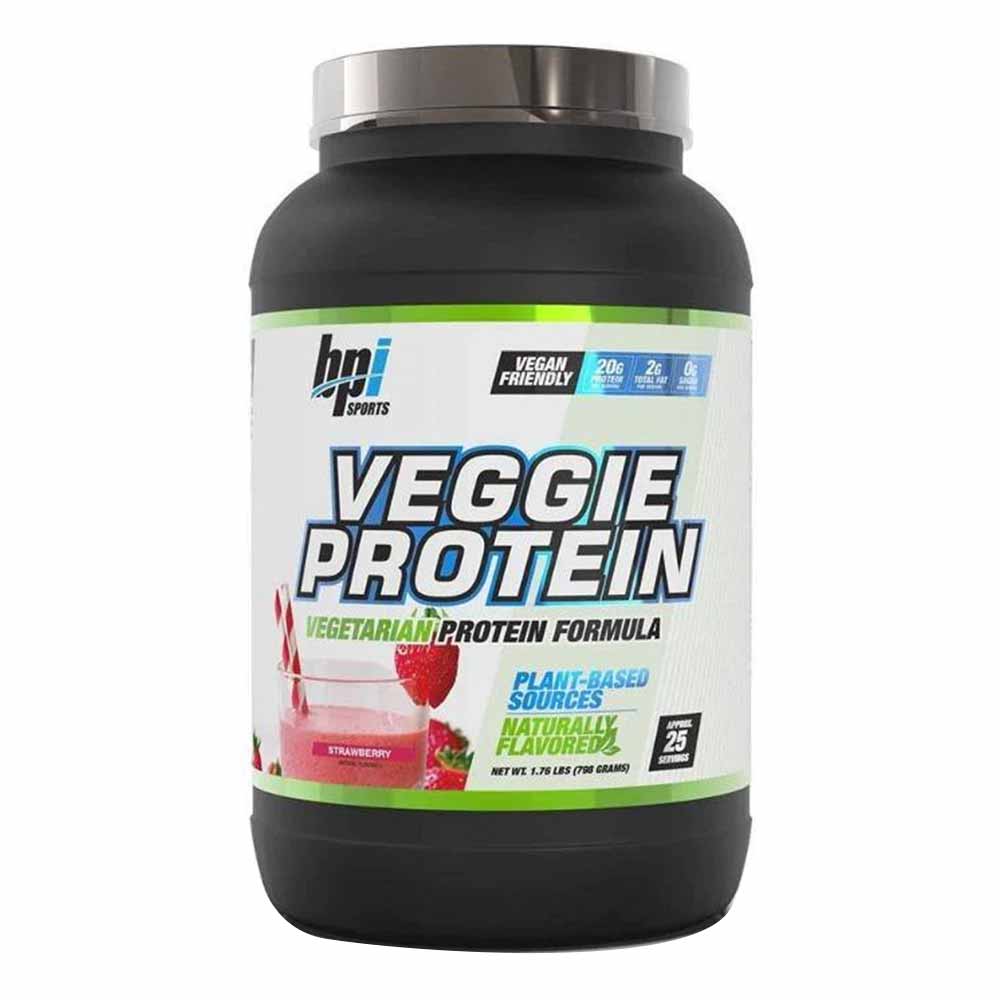 BPI Sports Veggie Vegetarian Protein Powder Strawberry 25 Servings - Easy Pharmacy LLC