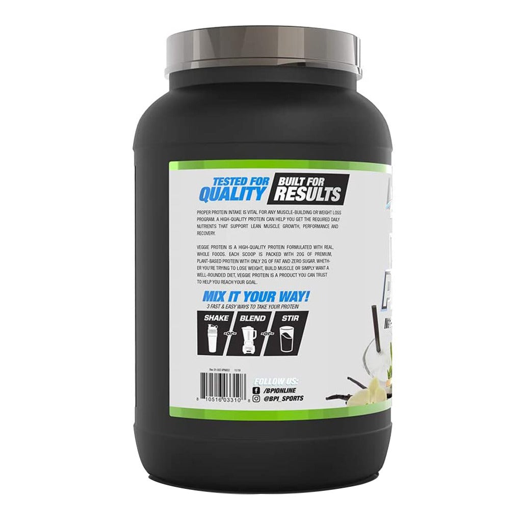 BPI Sports Veggie Vegetarian Protein Powder Vanilla 25 Servings - Easy Pharmacy LLC