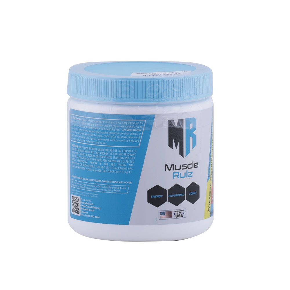 Muscle Rulz Jet Rulz Xtreme Intensive Pre Workout Formula Fruit Punch 30 Servings -180g - Easy Pharmacy LLC