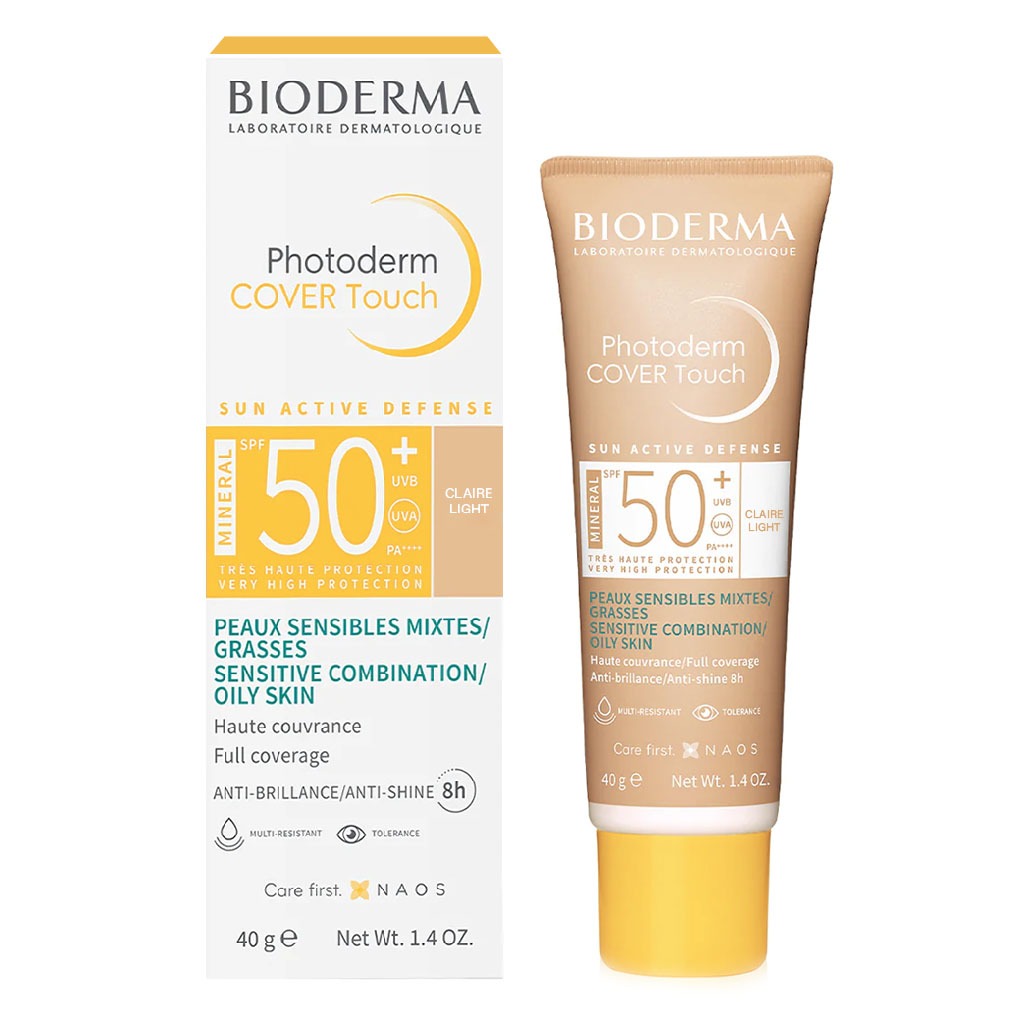 Bioderma Photoderm Cover Touch SPF50+ High Coverage Mineral Sunscreen Light Tinted 40 mL - Easy Pharmacy LLC