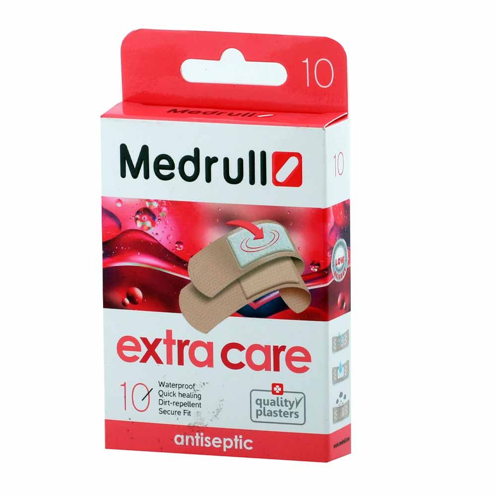 Medrull Extra Care Antiseptic Waterproof Plaster 10's - Easy Pharmacy LLC