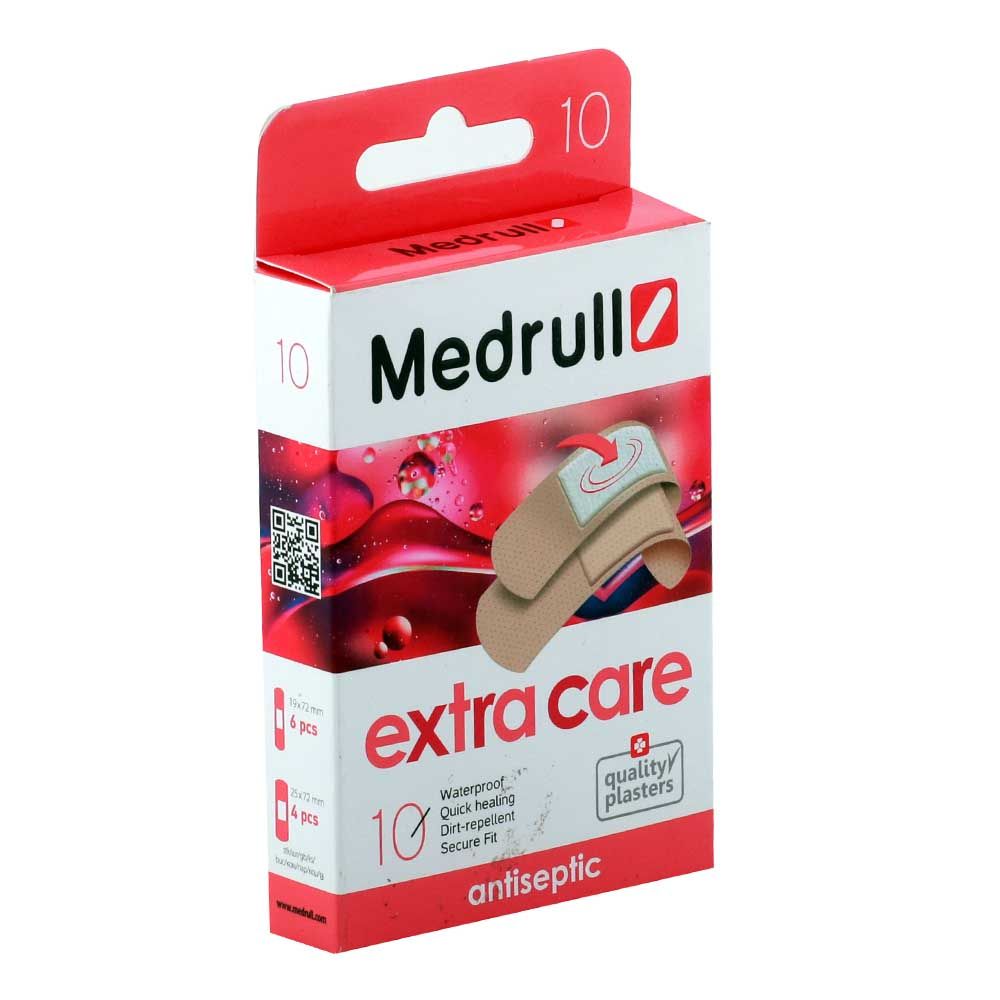 Medrull Extra Care Antiseptic Waterproof Plaster 10's - Easy Pharmacy LLC