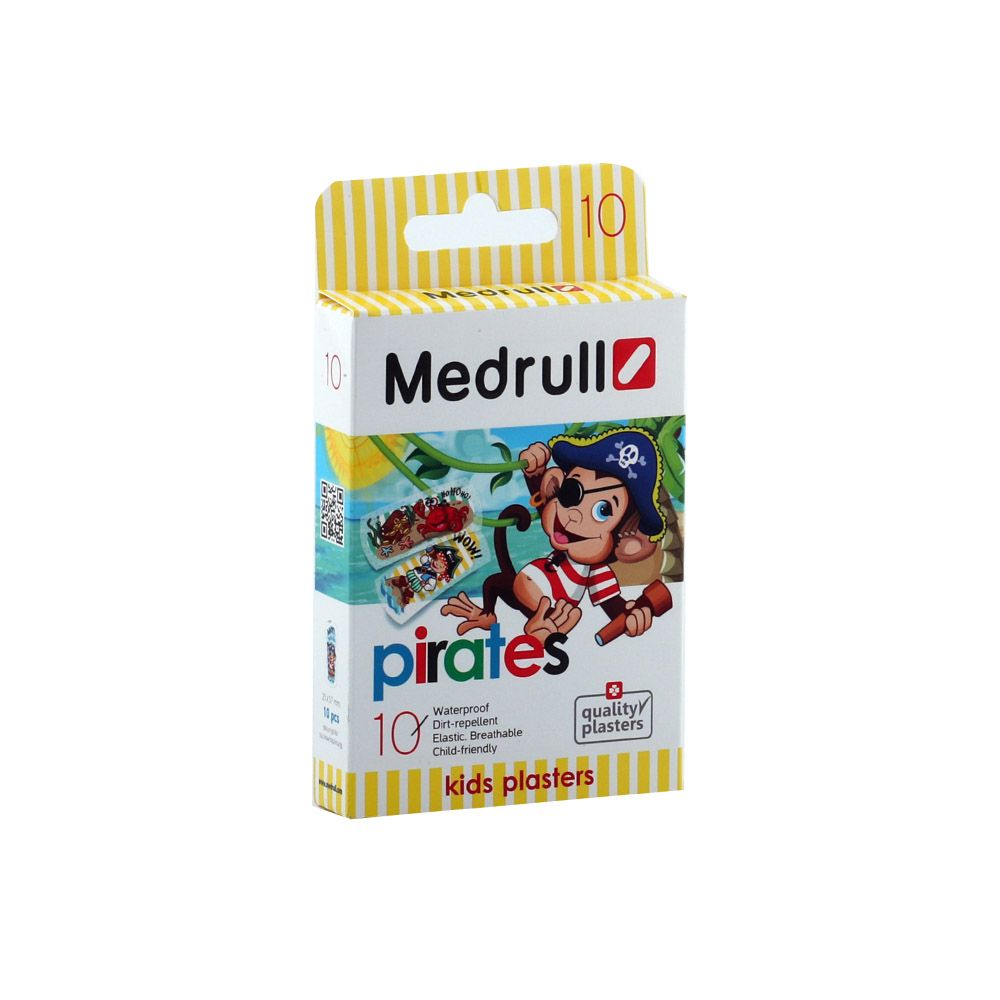 Medrull Kids Waterproof Plaster Pirates 10's - Easy Pharmacy LLC
