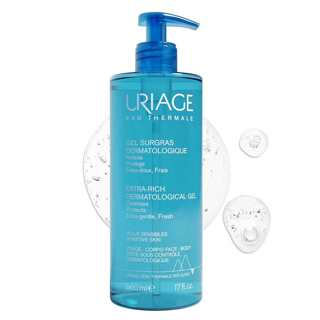 Uriage Extra-Rich Dermatological Cleansing Gel For Face & Body 500ml - Easy Pharmacy LLC