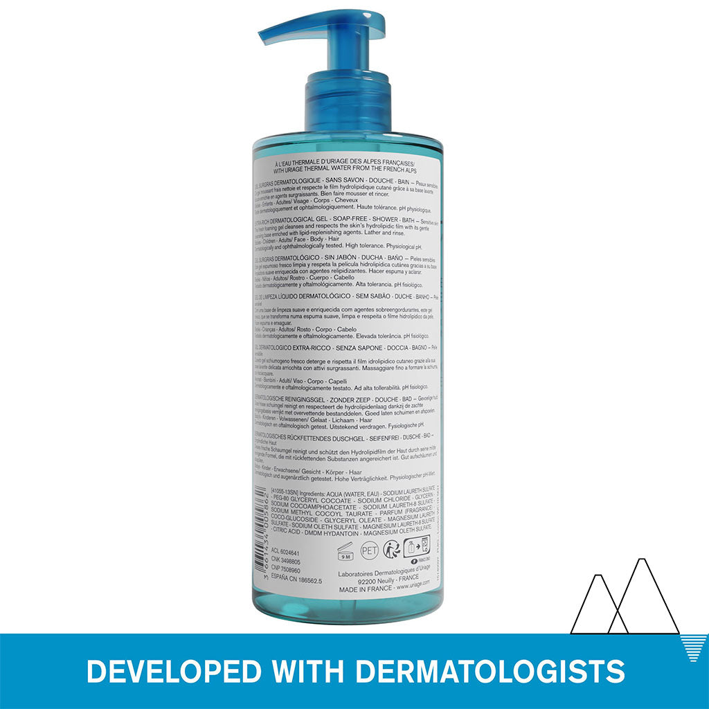 Uriage Extra-Rich Dermatological Cleansing Gel For Face & Body 500ml - Easy Pharmacy LLC