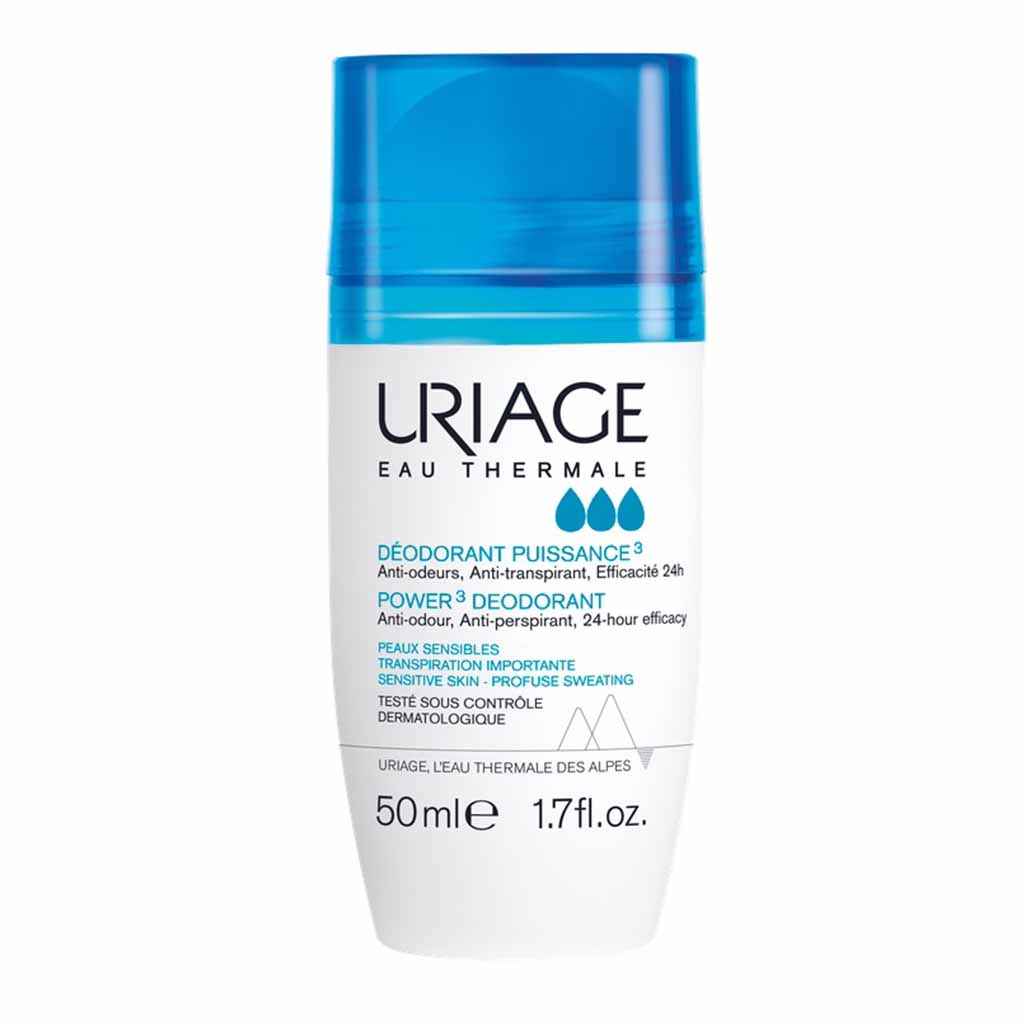 Uriage Power-3 Antiperspirant 24 Hours Fresh Deodorant Roll On 50ml - Easy Pharmacy LLC