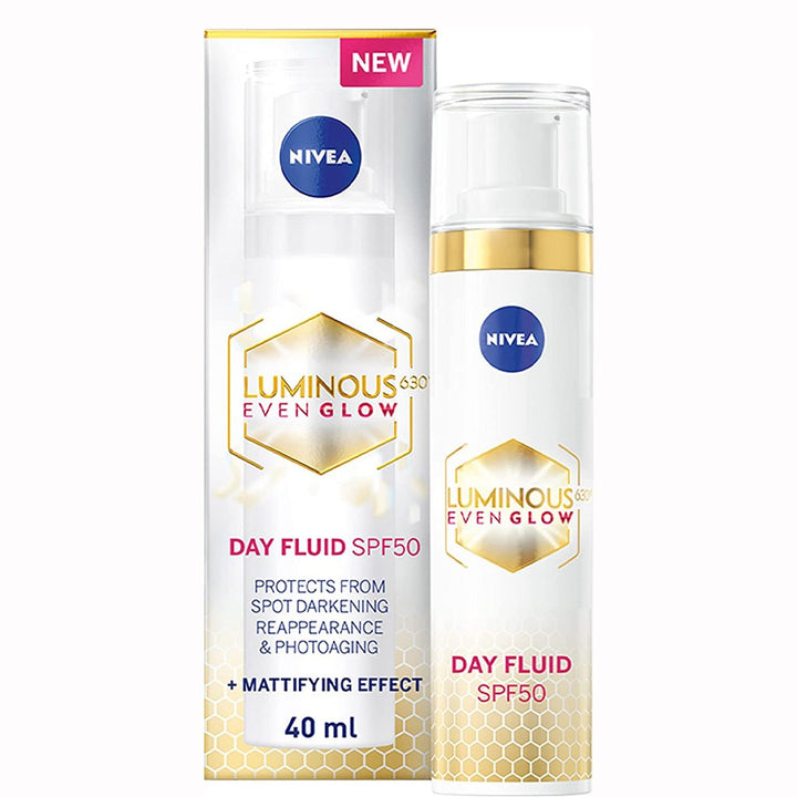 Nivea Luminous630 Even Glow Serum 30 mL + Nivea Luminous630 Even Glow Day Fluid SPF50 40 mL + Pouch PROMO - Easy Pharmacy LLC