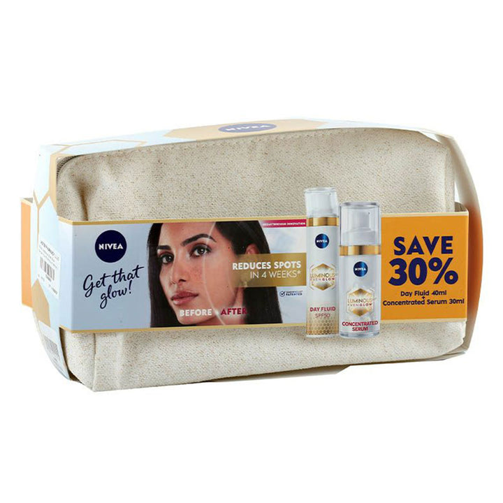 Nivea Luminous630 Even Glow Serum 30 mL + Nivea Luminous630 Even Glow Day Fluid SPF50 40 mL + Pouch PROMO - Easy Pharmacy LLC