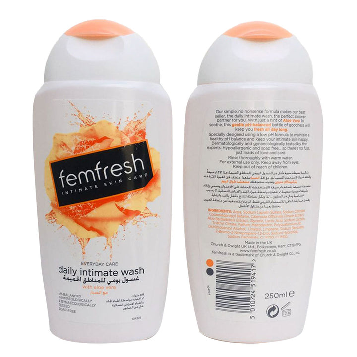 Femfresh Everyday Care Daily Intimate Skin Care Wash With Aloe Vera 250 mL - Easy Pharmacy LLC