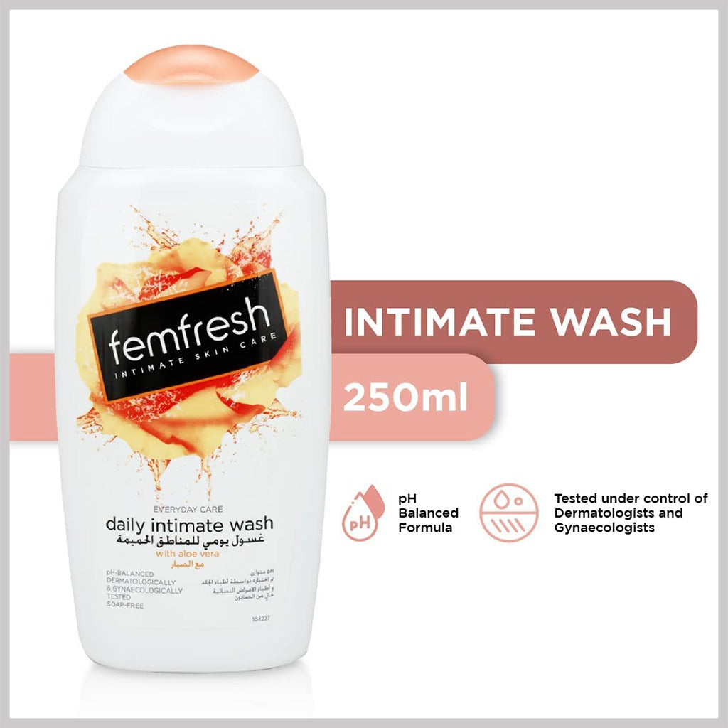 Femfresh Everyday Care Daily Intimate Skin Care Wash With Aloe Vera 250 mL - Easy Pharmacy LLC