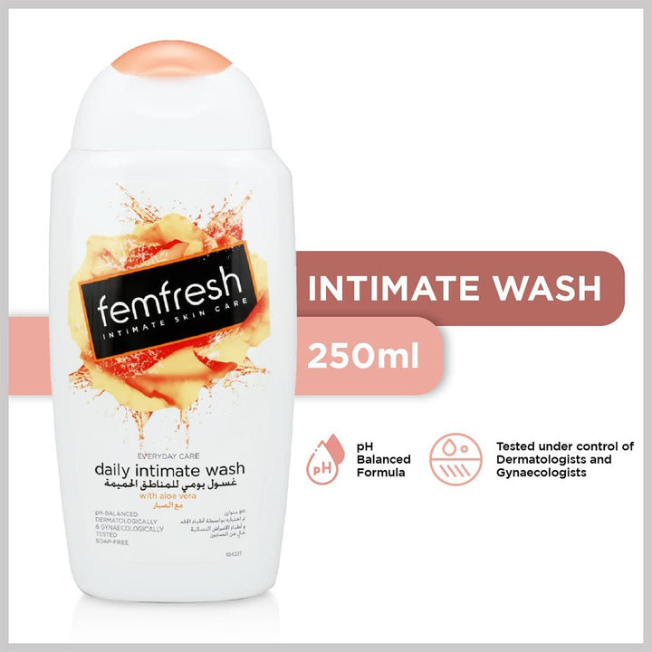 Femfresh Everyday Care Daily Intimate Skin Care Wash With Aloe Vera 250 mL - Easy Pharmacy LLC