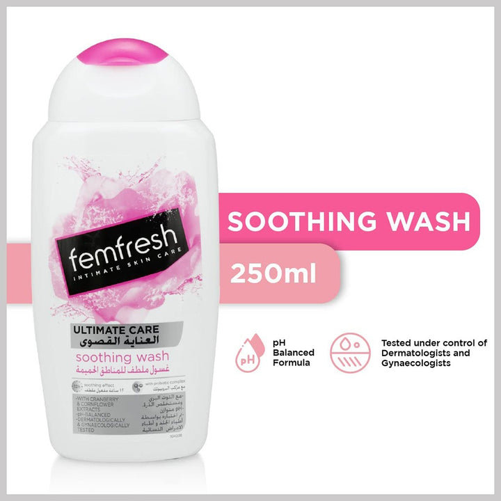 Femfresh Ultimate Care Soothing Intimate Skin Care Wash 250 mL - Easy Pharmacy LLC