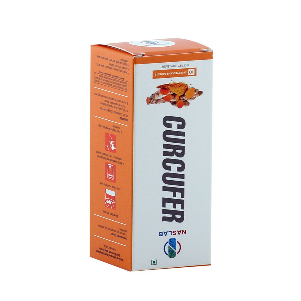 NasLab Curcufer 100 mg Effervescent Tablet 10's - Easy Pharmacy LLC