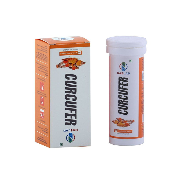 NasLab Curcufer 100 mg Effervescent Tablet 10's - Easy Pharmacy LLC