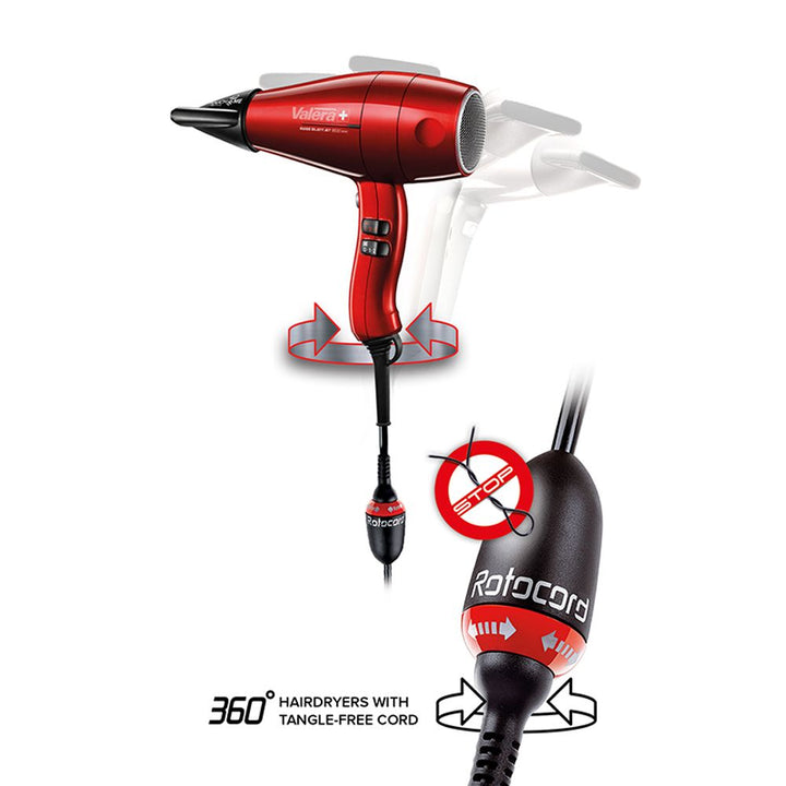 Valera Swiss Silent Jet 8500 2000W Ionic Hair Dryer Red 586.02 - Easy Pharmacy LLC