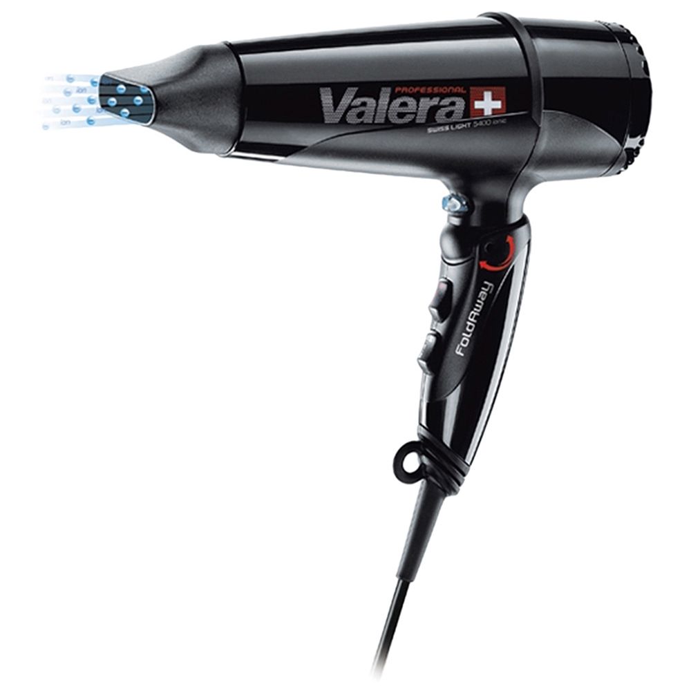 Valera Swiss Light FoldAway 5400 2000W Ionic Hair Dryer Black 560.5 - Easy Pharmacy LLC