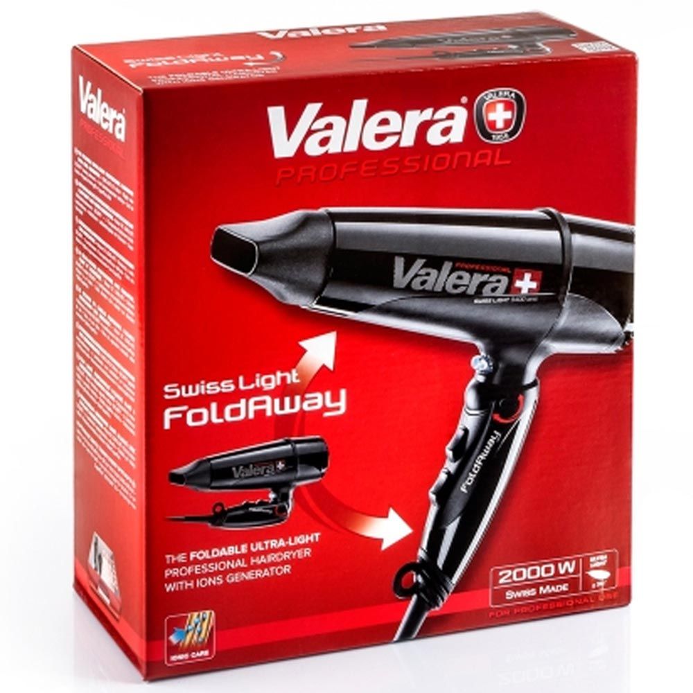 Valera Swiss Light FoldAway 5400 2000W Ionic Hair Dryer Black 560.5 - Easy Pharmacy LLC