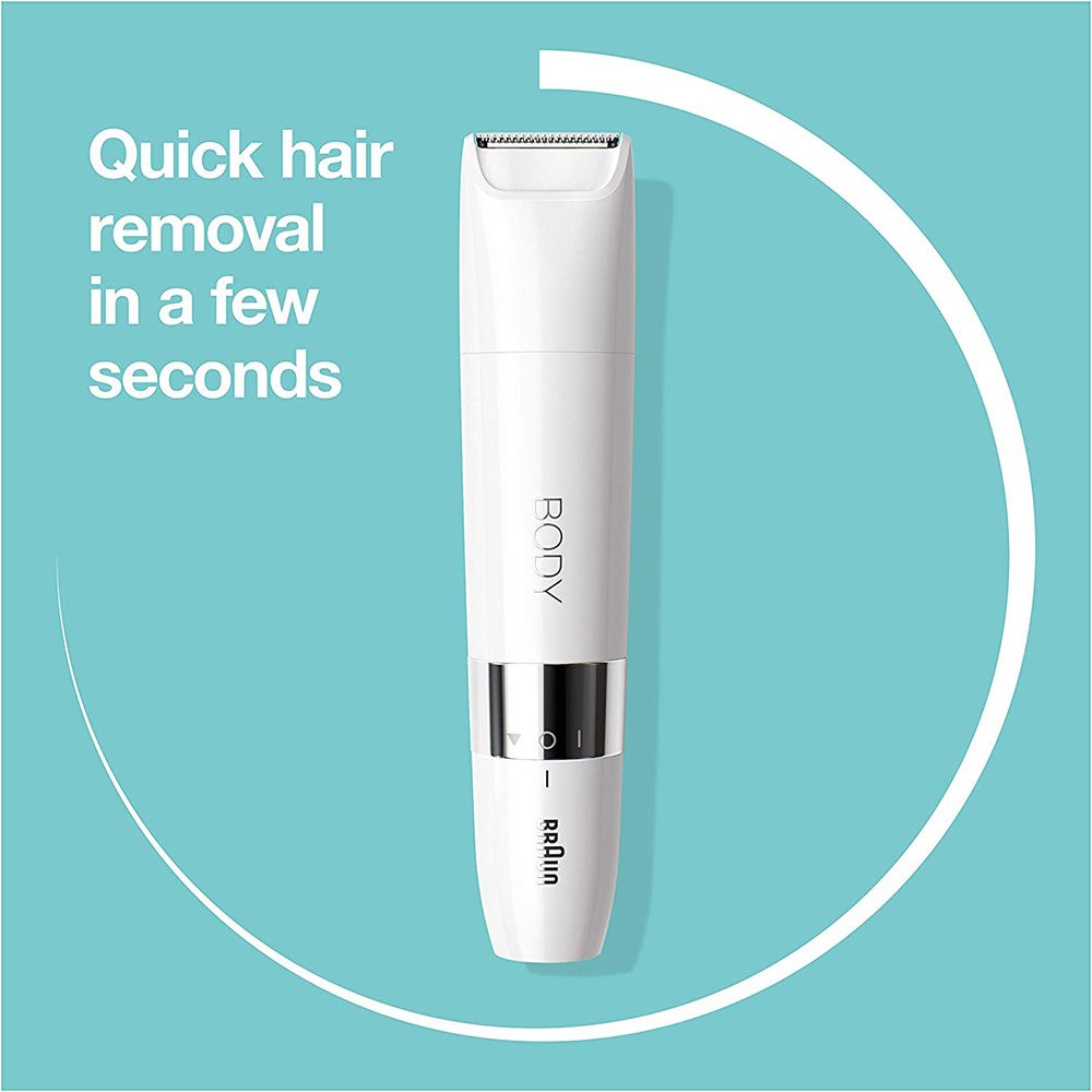 Braun Hello Body Goodbye Hair Mini Trimmer White BS1000 - Easy Pharmacy LLC