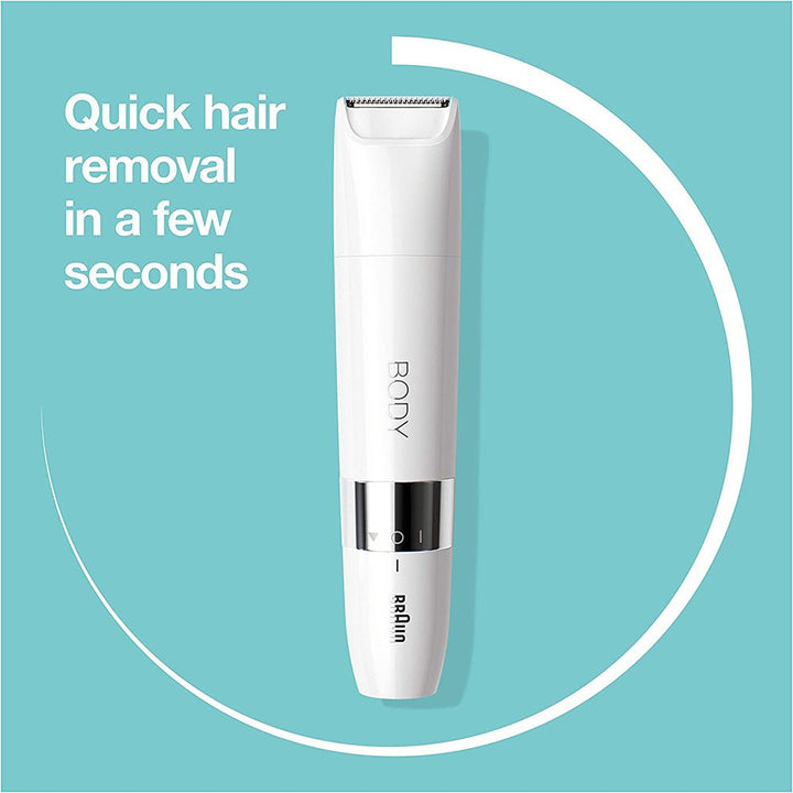 Braun Hello Body Goodbye Hair Mini Trimmer White BS1000 - Easy Pharmacy LLC