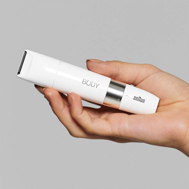 Braun Hello Body Goodbye Hair Mini Trimmer White BS1000 - Easy Pharmacy LLC