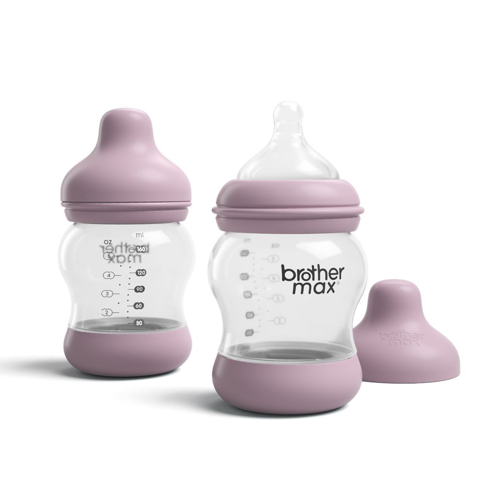 Brother Max PP Anti-Colic Feeding Bottle 0-3 Months Pink 160 mL 2's BM1072P - Easy Pharmacy LLC