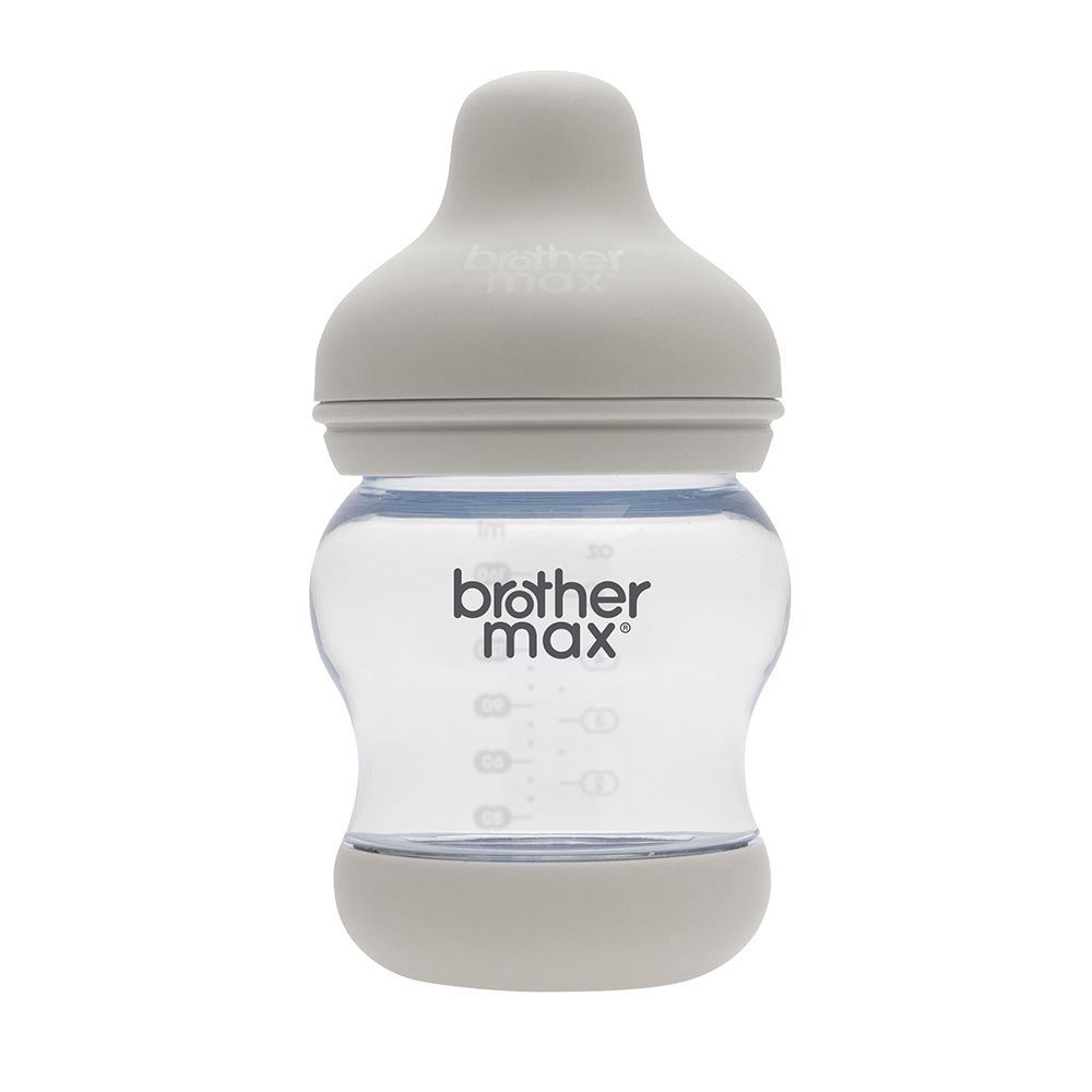 Brother Max PP Anti-Colic Feeding Bottle 0-3 Months Grey 160 mL 1's BM107G - Easy Pharmacy LLC