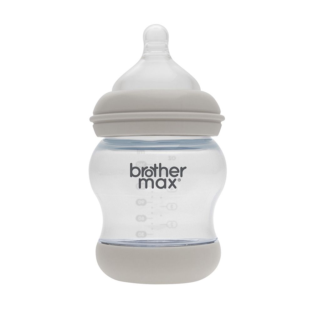 Brother Max PP Anti-Colic Feeding Bottle 0-3 Months Grey 160 mL 1's BM107G - Easy Pharmacy LLC