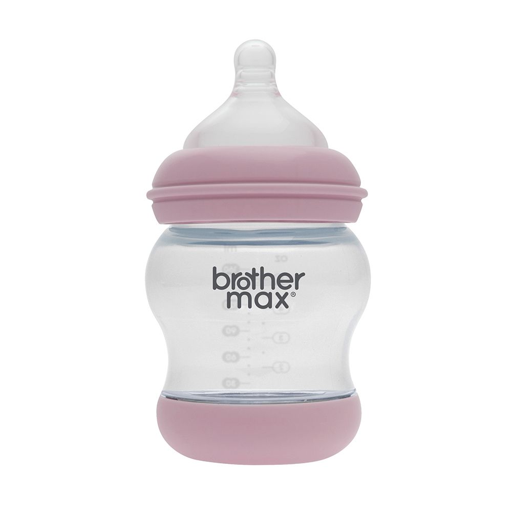 Brother Max PP Anti-Colic Feeding Bottle 0-3 Months Pink 160 mL 1's BM107P - Easy Pharmacy LLC