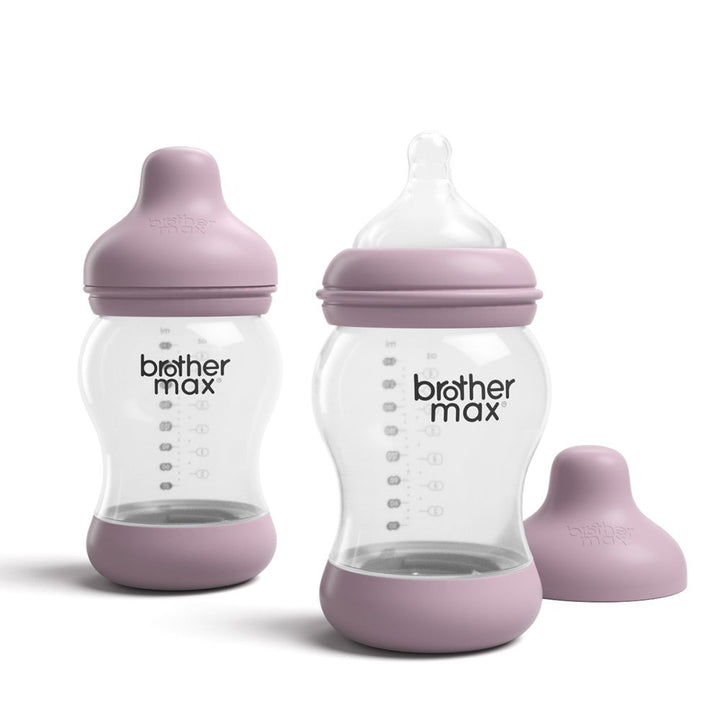 Brother Max PP Anti-Colic Feeding Bottle 3-6 Months Pink 240 mL 2's BM1082P - Easy Pharmacy LLC