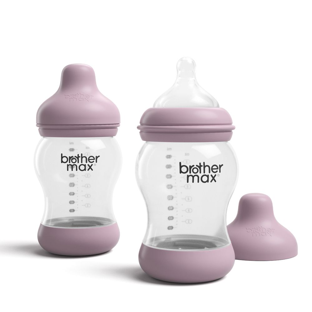 Brother Max PP Anti-Colic Feeding Bottle 3-6 Months Pink 240 mL 2's BM1082P - Easy Pharmacy LLC