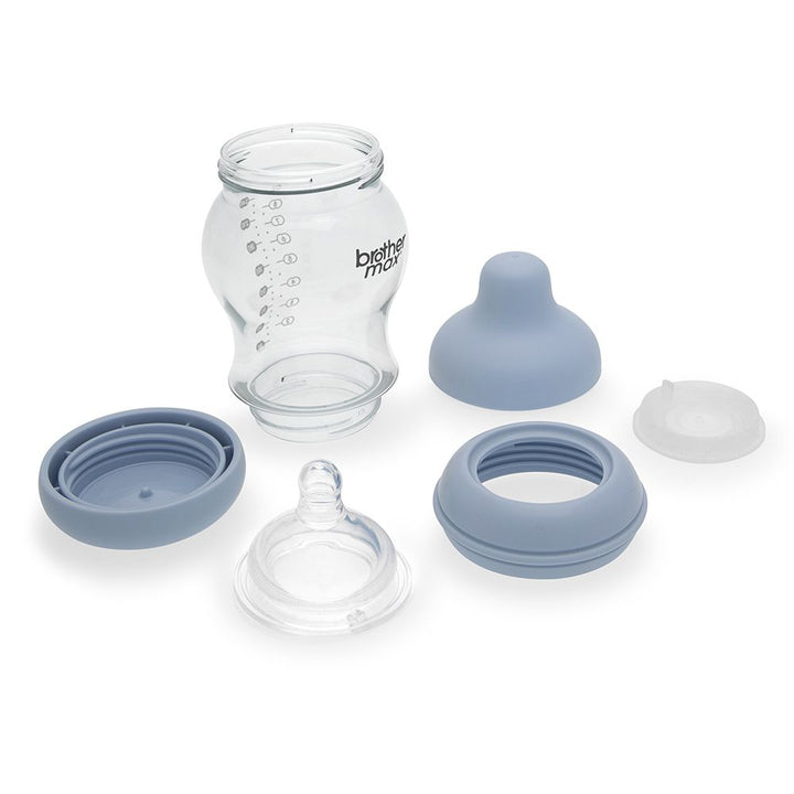 Brother Max PP Anti-Colic Feeding Bottle 3-6 Months Blue 240 mL 1's BM108B - Easy Pharmacy LLC