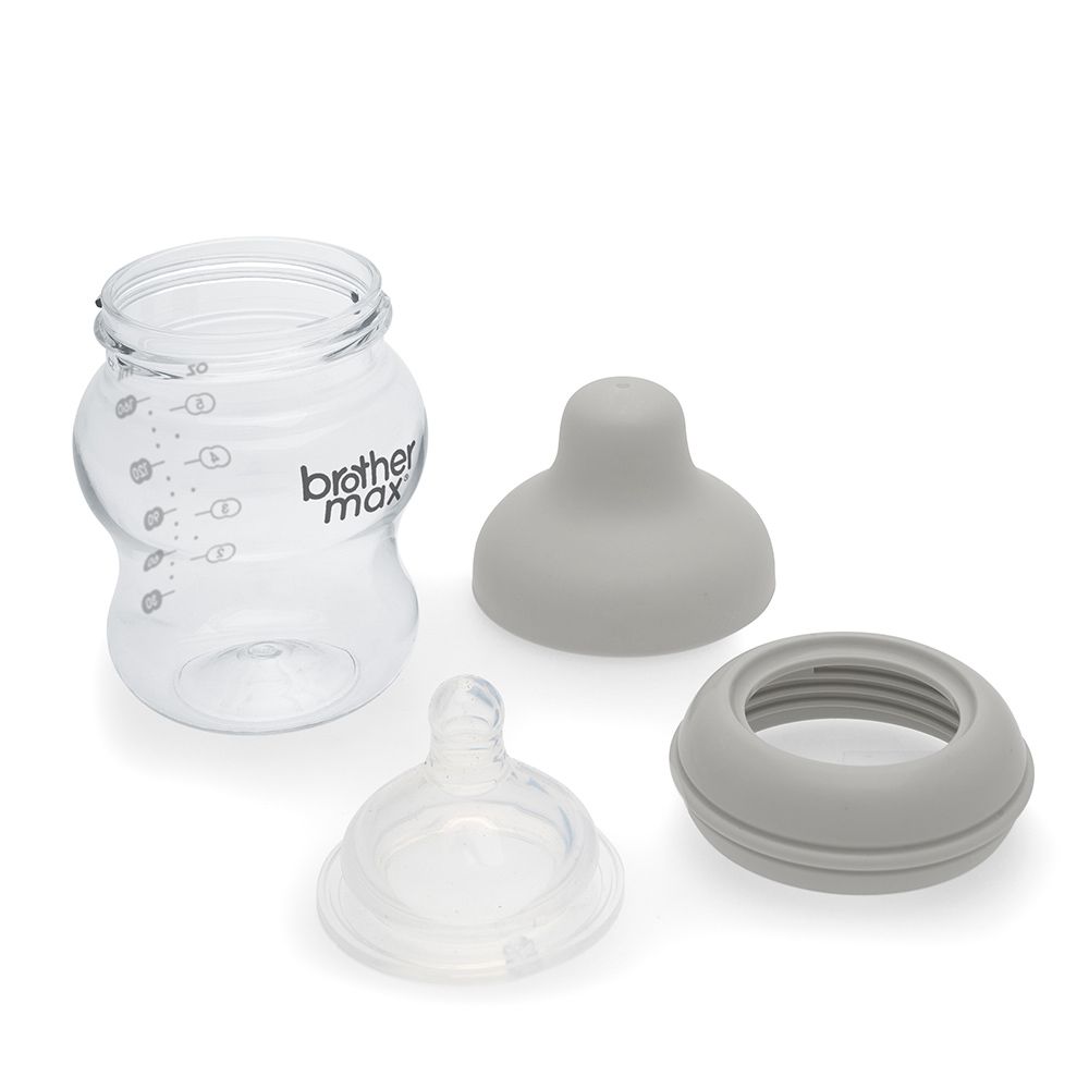 Brother Max PP Extra Wide Neck Bottle 0-3 Months Grey 160 mL 1's BM109G - Easy Pharmacy LLC