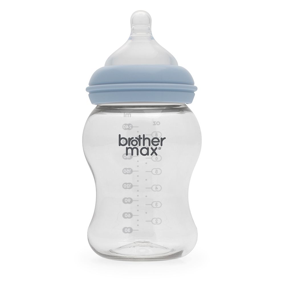 Brother Max PP Extra Wide Neck Bottle 3-6 Months Blue 240 mL 1's BM110B - Easy Pharmacy LLC