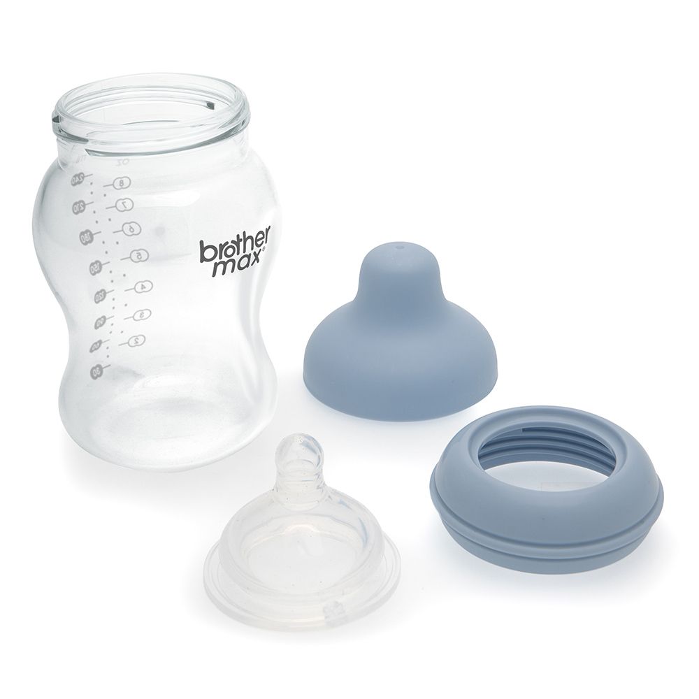 Brother Max PP Extra Wide Neck Bottle 3-6 Months Blue 240 mL 1's BM110B - Easy Pharmacy LLC