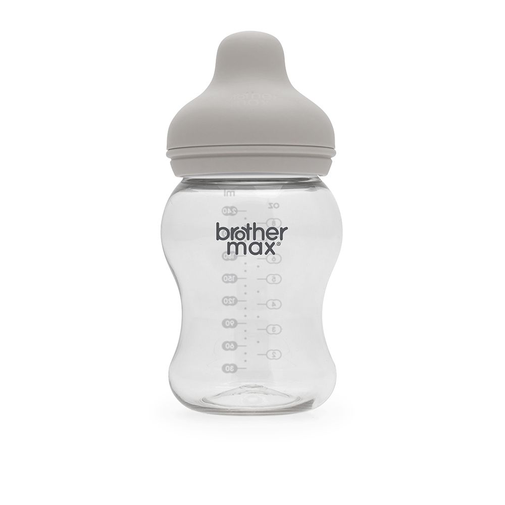 Brother Max PP Extra Wide Neck Bottle 3-6 Months Grey 240 mL 1's BM110G - Easy Pharmacy LLC