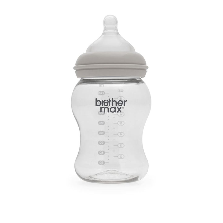 Brother Max PP Extra Wide Neck Bottle 3-6 Months Grey 240 mL 1's BM110G - Easy Pharmacy LLC