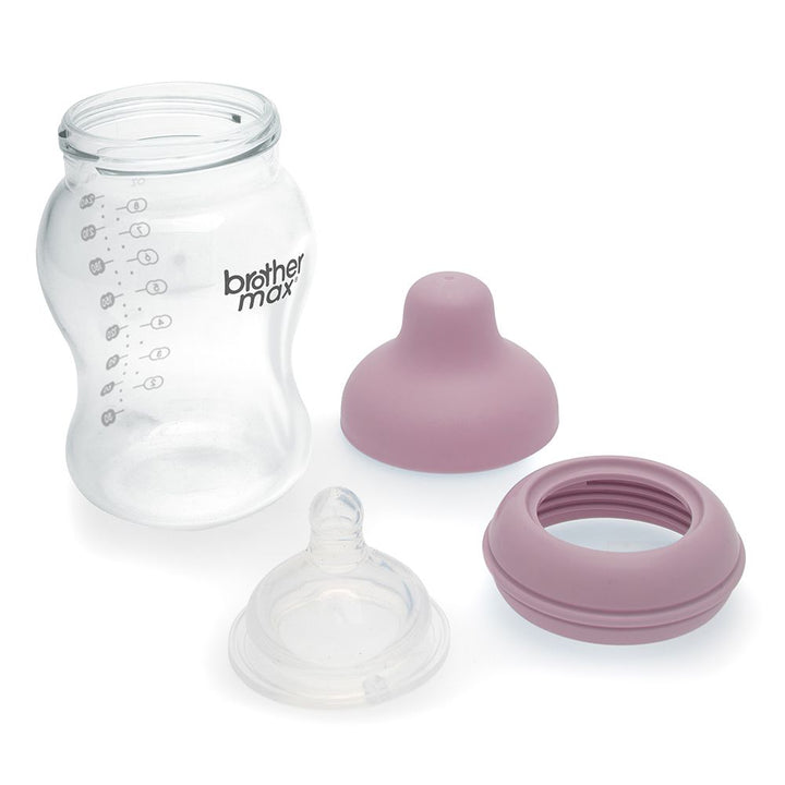 Brother Max PP Extra Wide Neck Bottle 3-6 Months Pink 240 mL 1's BM110P - Easy Pharmacy LLC