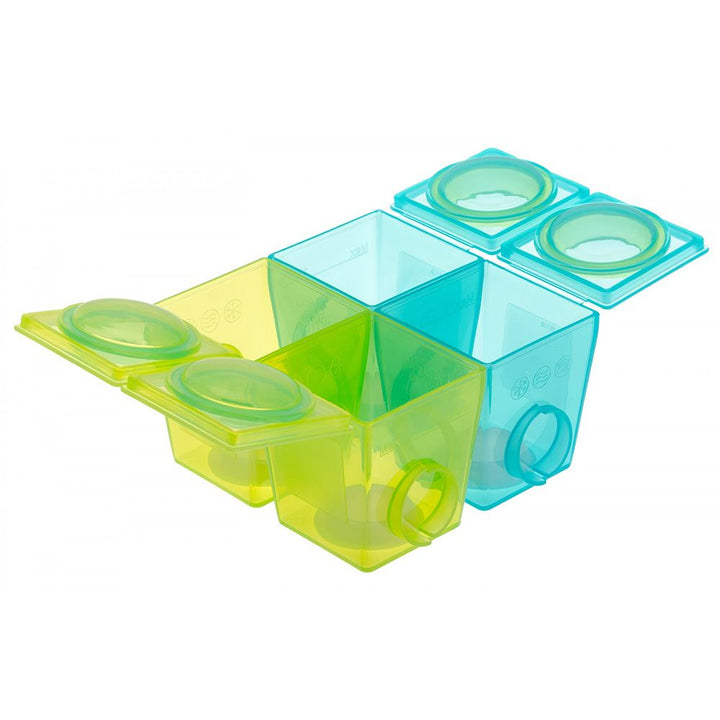 Brother Max Weaning Pots Large 6+ Months Blue-Green BM303BG - Easy Pharmacy LLC