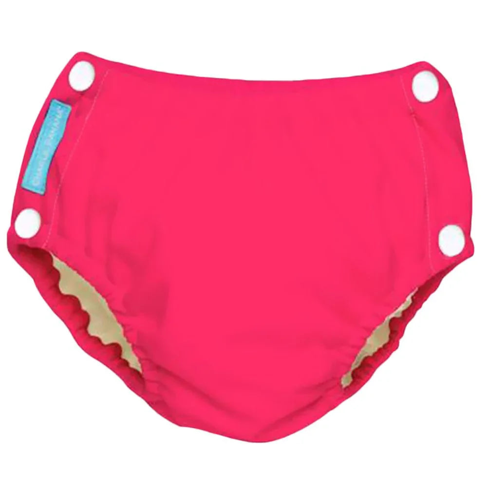 Charlie Banana Reusable Easy Snaps Swim Diaper Fluorescent Hot Pink Large 1s' 8870207 - Easy Pharmacy LLC