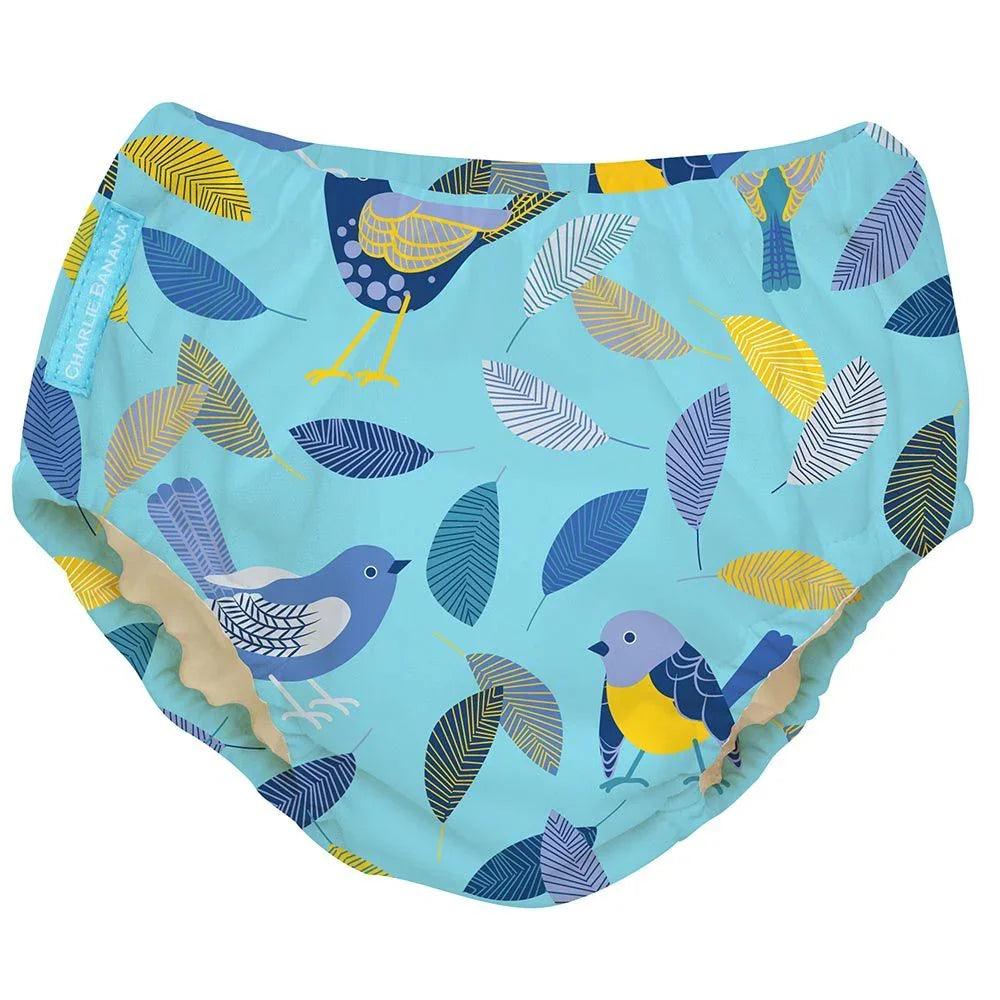 Charlie Banana 2-in-1 Reusable Swim Diaper Training Pants Twitter Birds Medium 1's 8870311 - Easy Pharmacy LLC