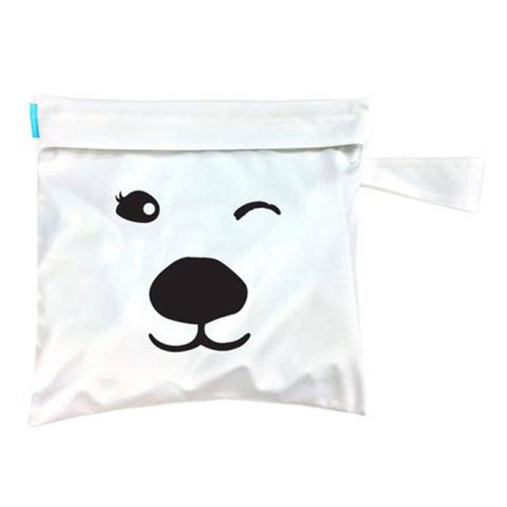 Charlie Banana Multipurpose Wet Diaper Tote Bag Polar Bear White 888519 - Easy Pharmacy LLC
