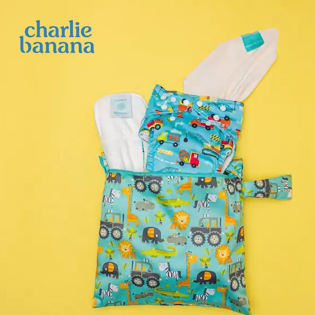 Charlie Banana Multipurpose Wet Diaper Tote Bag Peony Blossom 889188 - Easy Pharmacy LLC