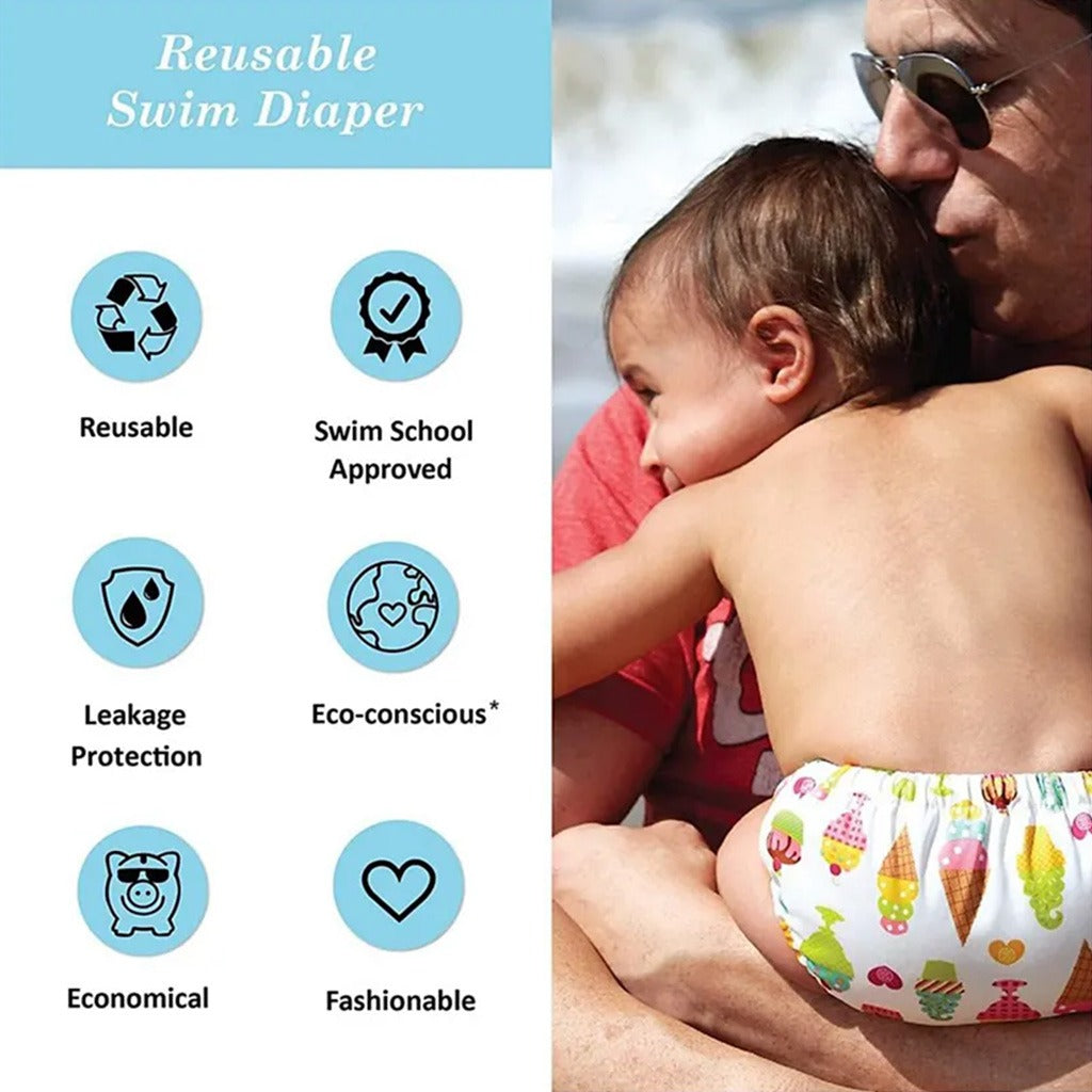 Charlie Banana 2-In-1 Reusable Swim Diaper & Training Pants White, Medium, Pack of 1's - Easy Pharmacy LLC