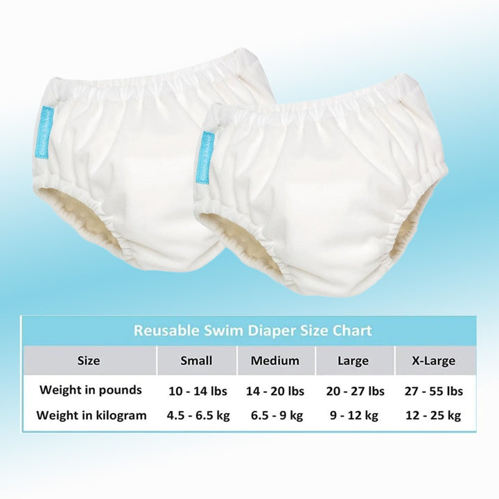 Charlie Banana 2-In-1 Reusable Swim Diaper & Training Pants White, Medium, Pack of 1's - Easy Pharmacy LLC