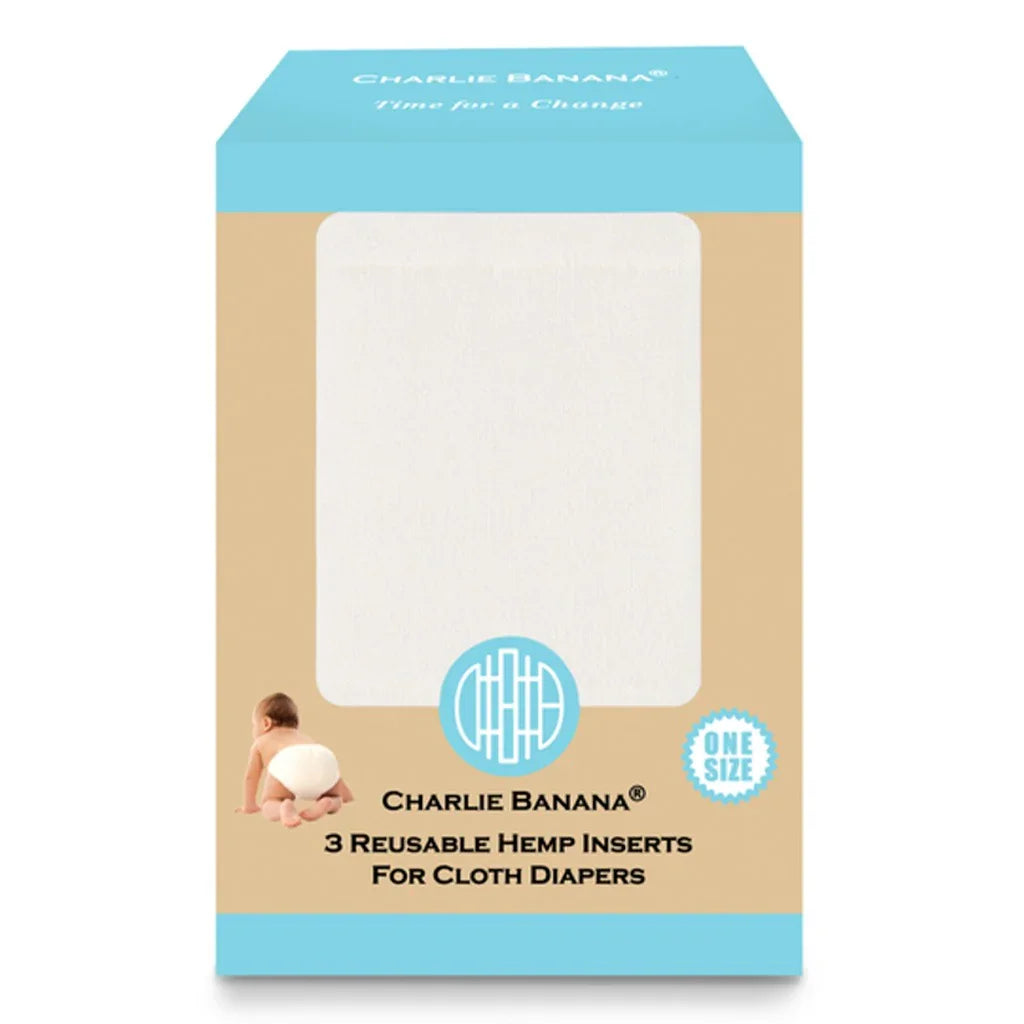 Charlie Banana Reusable Hemp And Cotton Inserts For Cloth Diapers, Small, Pack of 3's - Easy Pharmacy LLC