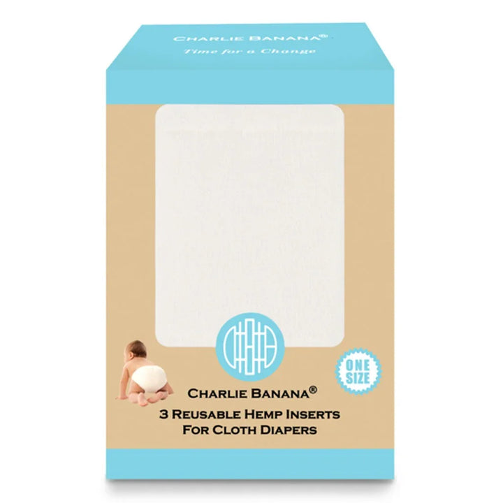 Charlie Banana Reusable Hemp And Cotton Inserts For Cloth Diapers, Small, Pack of 3's - Easy Pharmacy LLC