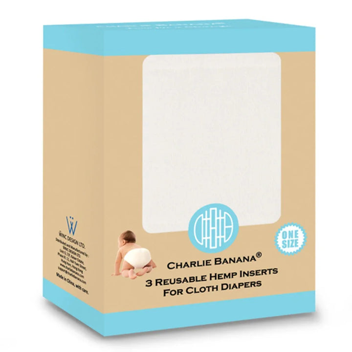 Charlie Banana Reusable Hemp And Cotton Inserts For Cloth Diapers, Small, Pack of 3's - Easy Pharmacy LLC