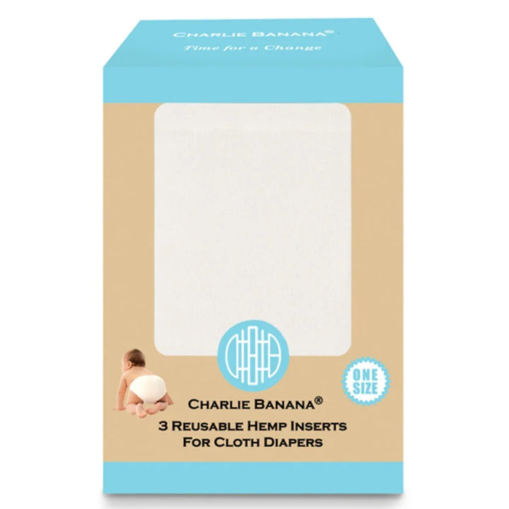 Charlie Banana Reusable Hemp And Cotton Inserts For Cloth Diapers - Medium/Large, Pack of 3's - Easy Pharmacy LLC