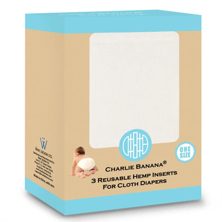 Charlie Banana Reusable Hemp And Cotton Inserts For Cloth Diapers - Medium/Large, Pack of 3's - Easy Pharmacy LLC